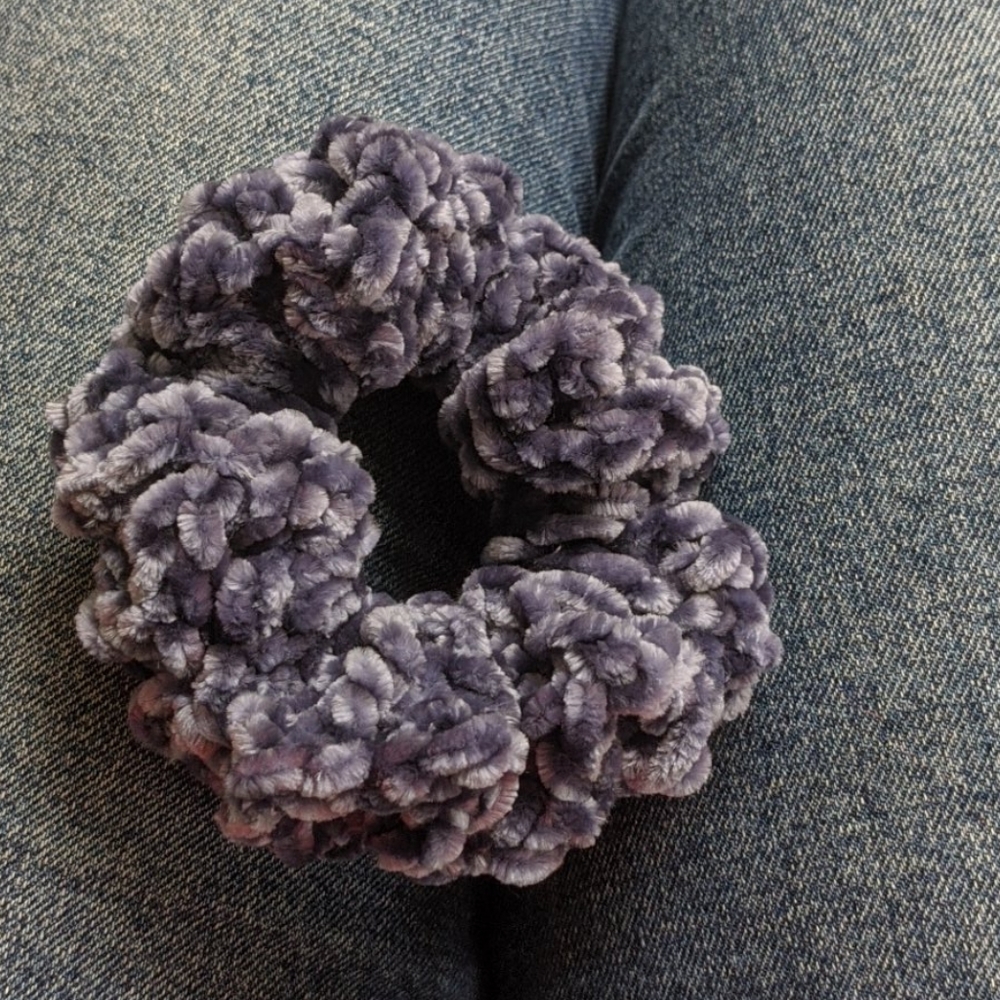 Dark blue scrunchie